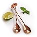 Copper Bar Spoons with Muddler Ends - Set of 2