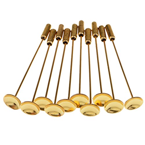 image for Homyl 10 Pieces 58x10mm White K/Gold Brooches Pin Lapel Pin Boutonnier