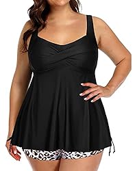 Aqua Eve Women Plus Size Tankini Swimsuit Two Piece