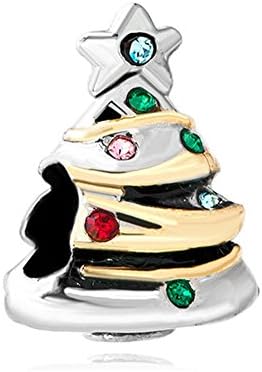 CharmSStory Christmas Tree Colorful Synthesis Crystal Charm Bead For Bracelet