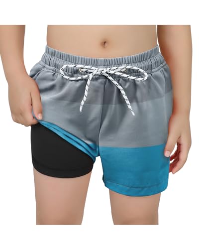 Century Star Boys Swim Trunks Toddler Swimming Beach Shorts Quick Dry with Compression Linger Summer Bathing Suit for Big Kids 7-16Years Grey Blue 8-9 Years at Amazon