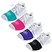 THE DANCESOCKS Made in USA Original Over Sneaker Socks for Dance on Smooth Floors (4/Pairs) (US, Alpha, One Size, Regular, Regular, pink/purple/turquoise/black)