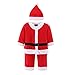 FEYG Baby Boys Girl Christmas Santa Claus Suit 2 pcs Xmas Costume Romper Outfit & Hat