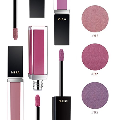 Liquid Lip Gloss, Red Long Lasting Fluid Lips Cosmetics Makeup Not Stick Cup Lipstick, MEFA
