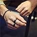 SOMEN TUNGSTEN 6mm Ceramic Black Brushed Comfort Fit Wedding Ring, 8.5