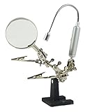 SE MZ1013FL Helping Hand Magnifier with Flexible Neck LED Flashlight