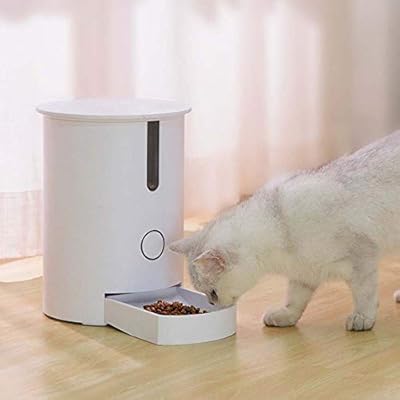Intelligent White Cylindrical 2 8l Pets Timed Feeding Automatic