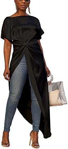 Women Asymmetric Crop Tops Shirts Mesh High Neck Sleeveless Club Tanks Blouses