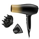 KIPOZI 1875W Professional Hair Dryer, Nano Ionic Fast Dry Hair Blow dryer with Diffuser and Concentrator, 2 Speed 3 Heat Cool Shot Setting, Low Noise hair blower, Lightweight