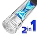 Electric Male Masturbator Cup with Powerful Suction - 2 in 1 Vacuum Pump for Penis Stimulation and Enhancement Training, Fondlove 3D Realistic Transparent Stroker for Men Masturbation.