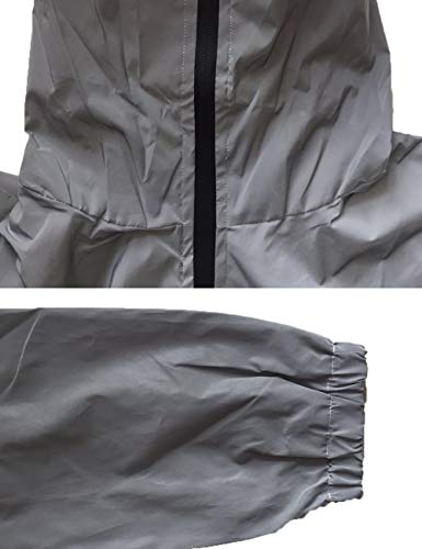 Women's Fully Reflective Jacket 3M Cycling Jacket (Asian M=US S, Grey) - Thumbnail 3