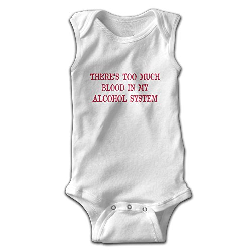Michael Conti THERE'S TOO MUCH BLOOD IN MY ALCOHOL SYSTEM Sleeveless Baby Romper Cotton Toddler Jumpsuit Boys Girls Clothes