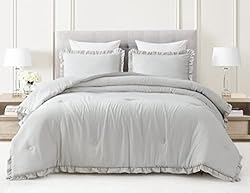 Chezmoi Collection Nora 3-Piece Ruffled Edge Trim