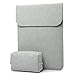 HYZUO 13 Inch Water Resistat Laptop Sleeve Protective Case for 13" New MacBook Pro Retina 2017 2016/Surface Pro 2017/Surface Pro 4 Pro 3/Dell XPS 13 with Carrying Bag, Faux Suede Leather-Light Gray