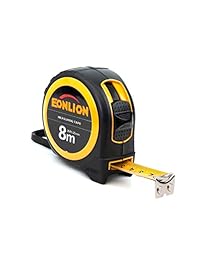 EONLION Cinta métrica de 26.2 ft (0.984 in) con cinta métrica de bloqueo de potencia y cinta métrica con gancho magnético, correa de muñeca para construcción, manualidades, hogar, carpintería