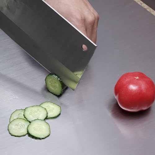 40 * 30CM Stainless Steel Cutting Board, chopping board for Kitchen,L Shape Pastry Board，Kneading Board Cutting Mats，suitable for meat, fruits, vegetables, bread, and baking