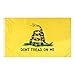 High Supply Gadsden Flag 3x5 Foot Don't Tread On Me Flag, Polyester, Rattlesnake Banner with Grommets