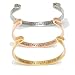 'She Believed She Could So She Did' Inspirational Bracelets, Gifts for Her, Hair Tie Bangle Bracelet