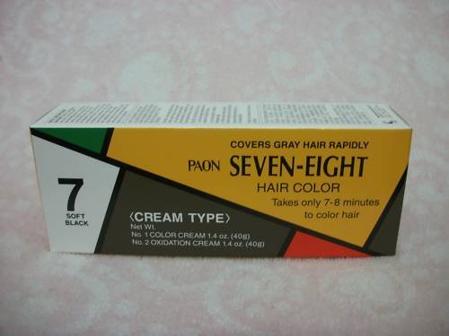 PAON SEVEN-EIGHT CREAMY TYPE HAIR COLOR SOFT BLACK # 7