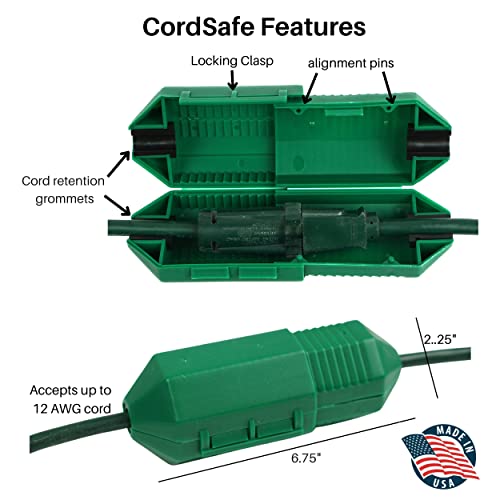 CordSafe Extension Cord Plug Protective Safety Cover, WaterResistant