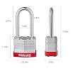 12-Pack Kuahome 50mm 2inch Laminated Padlocks - Keyed Alike Long Shackle