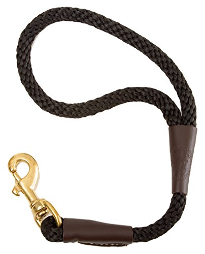 Mendota Products Traffic Lead Short Leash, 1/2 by 16-Inch, Black