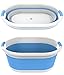 Vremi Collapsible Plastic Laundry Basket (blue)