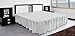 Bed Ruffle Skirt (King, White) Brushed Microfiber Bed Wrap with Platform - Easy Fit Gathered Style 3 Sided Coverage by Utopia Bedding