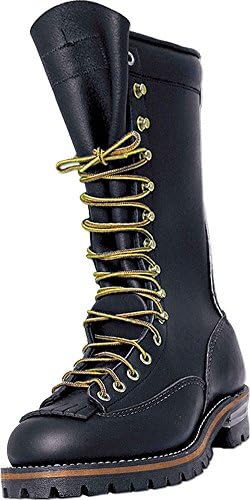 Red Dawg Boots- Black Leather Lace-To-Toe Vibram