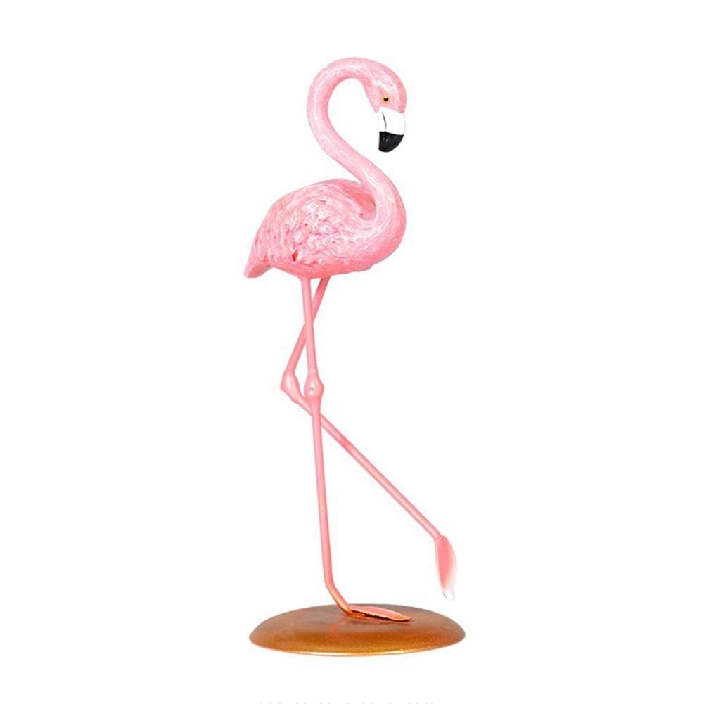 Pink Flamingo Ornaments Flamingo Figurine Statues Resin Figurine Ornament Miniature Flamingo Figurine for Home Office Living Room Bedroom Decor
