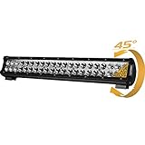 20 Inch Led Light Bar Eyourlife 126W Led Fog Driving Lights Waterproof IP67 Bumper Grill Roof Tail Light Bar Truck Off Road Vehicle with 180 Degree Slide Mounting Brackets