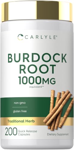 Carlyle Burdock Root Supplement | 200 Capsules | Arctium Lappa Extract | Traditional Herb | Non-GMO & Gluten Free