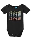 Detroit Michigan Retro Onesie Funny Bodysuit Baby Romper