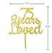 Qttier 75 Years Loved Cake Topper Happy 75th Birthday Anniversary Party Decoration Premium Quality Acrylic Gold
