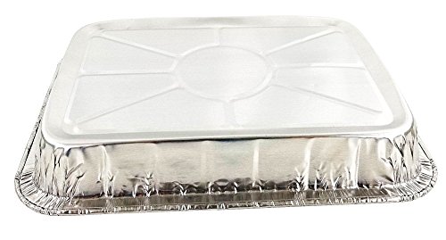 Pactogo 7.5" x 5" Small Aluminum Foil BBQ Grease Drip Catching Pan - Compatible with Weber Grills (Pack of 20)