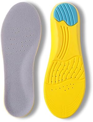 TISIKOU Shoe Insoles for Men and Women ,Memory Foam Insoles Providing Excellent Shock Absorption Cushioning and Breathable，Full Length Free Cut
