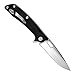 KUBEY Unisex Small Size Fast Opening Outdoor Pocket Knife with D2 Steel Blade G10 Handle Ball Bearing Flipper Tactical Everyday Carry Folding Knife with Clip, 4-1/8-Inch Blade(Black-Stone wash finish)