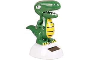 JUROICESSRY Green Solar Powered Dancing Dinosaur,Decoration Gift,Swinging Dancer Ornaments,No Battery Required,Desk and Dashboard Decor Home Decor Birthday Gifts Solar Power Kits Learning and Education