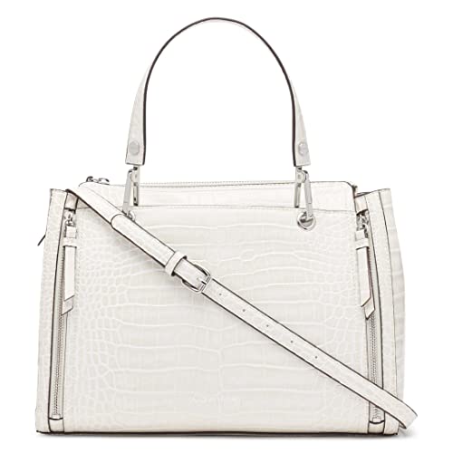 Calvin Klein Reyna Novelty Satchel, Cherub White Croco