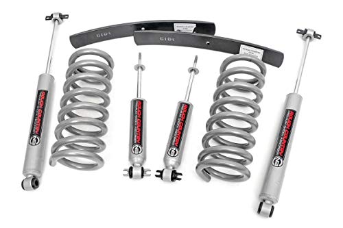 Rough Country - 225N2-2-inch Suspension Leveling Lift Kit w/Premium N3 Shocks for Chevrolet: 83-05 S10 Blazer 2WD, 82-03 S10 Pickup 2WD; GMC: 83-01 S15 Jimmy 2WD, 82-90 S15 Pickup 2WD, 91-03 S.