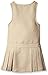 French Toast  Girls' Side-Pleated Jumper with Faux Belt, Khaki, 4,Little Girls
