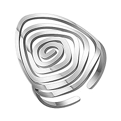 Dreamtimes Swirl Geometric Ring Spiral Swirl Ring