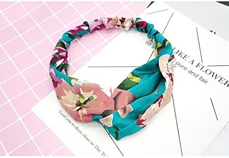 Amazon Co Jp Sly 女性女の子夏のボヘミアンヘアバンドは ヘッドバンドレトロクロスターバン包帯バンダナヘアバンドヘアアクセサリーheadwrapを印刷します Color T3 Green ホーム キッチン