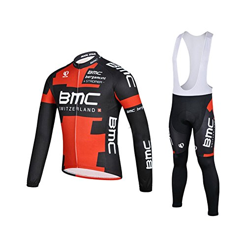 Strgao 2016 Men's Pro Team MTB bike Bicycle Winter Thermal Cycling Long Sleeve Jersey and Bib Pants Tights Set Suit