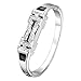 bayite Metal Bands Compatible Fitbit Flex 2 Accessories Stainless Steel Bangle Bracelet Jewelry with Rhinestones Small 5.5''-6.3'' Silver