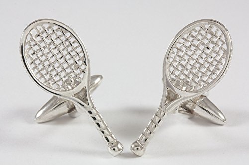 ZAUNICK Tennis Racket Cufflinks Sterling Silver