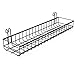 ANZOME Wire Wall Basket, Grid Basket with Hooks, Wall Mounted Organizer for Wall Grid, Kitchen Organizer, Wire Storage Shelf Rack for Home Supplies, Wall Decoration(Black)