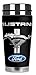Mugzie Ford Mustang Logo Travel Mug with Insulated Wetsuit Cover, 20 oz, Black
