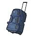 Olympia 8 Pocket Rolling Duffel Bag (22 inch, Blue/Gray)