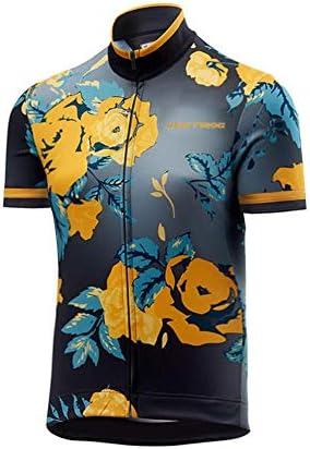 UGLY FROG Men's Cycling Jersey Short Sleeves Road Mountain Bike Shirt MTB Top Zipper Pockets DXMX01